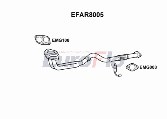 Труба выхлопного газа EUROFLO EFAR8005