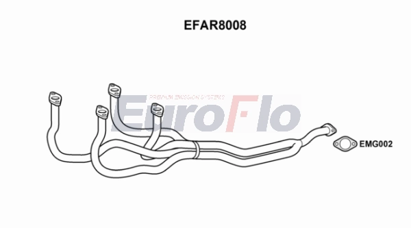 Труба выхлопного газа EUROFLO EFAR8008