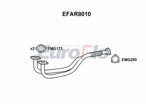 Труба выхлопного газа EUROFLO EFAR8010