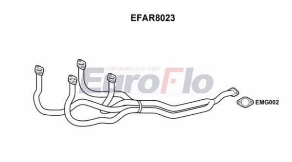 Труба выхлопного газа EUROFLO EFAR8023