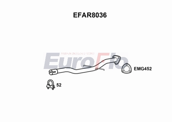Труба выхлопного газа EUROFLO EFAR8036