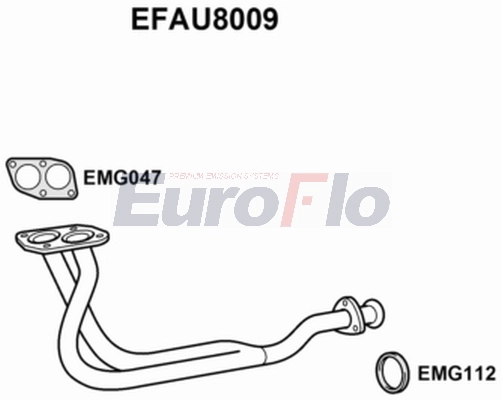 Труба выхлопного газа EUROFLO EFAU8009