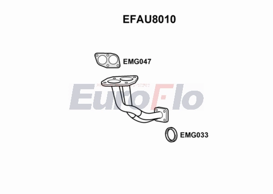 Труба выхлопного газа EUROFLO EFAU8010