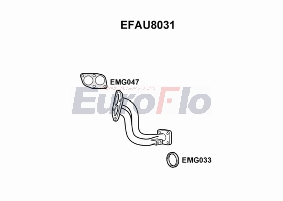 Труба выхлопного газа EUROFLO EFAU8031