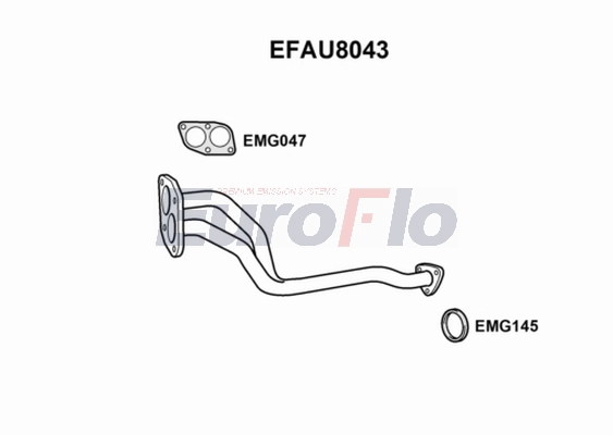 Труба выхлопного газа EUROFLO EFAU8043
