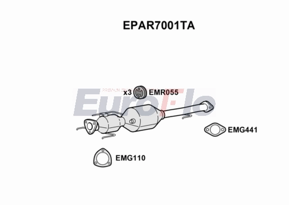 Сажевый / частичный фильтр система выхлопа ог EUROFLO EPAR7001TA