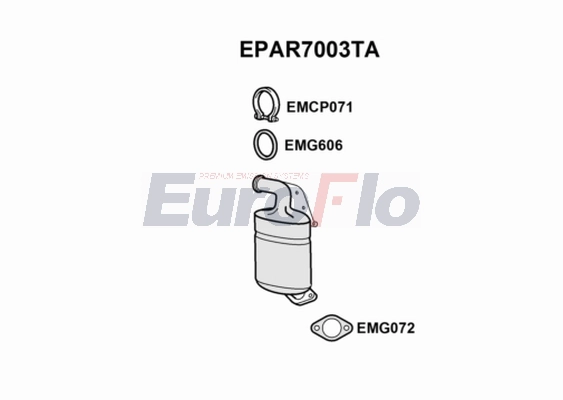 Сажевый / частичный фильтр система выхлопа ог EUROFLO EPAR7003TA