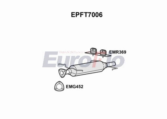 Сажевый / частичный фильтр система выхлопа ог EUROFLO EPFT7006