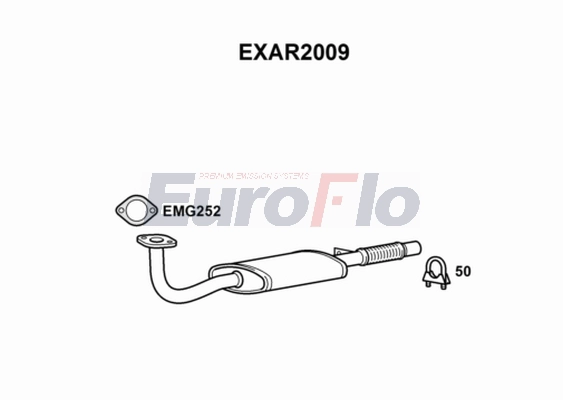 Труба выхлопного газа EUROFLO EXAR2009