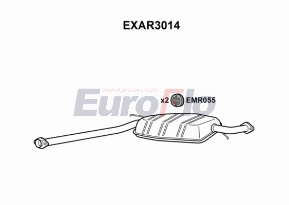 Средний глушитель выхлопных газов EUROFLO EXAR3014