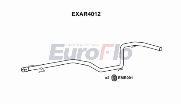 Труба выхлопного газа EUROFLO EXAR4012