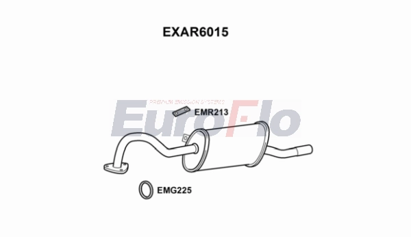 Глушитель выхлопных газов конечный EUROFLO EXAR6015