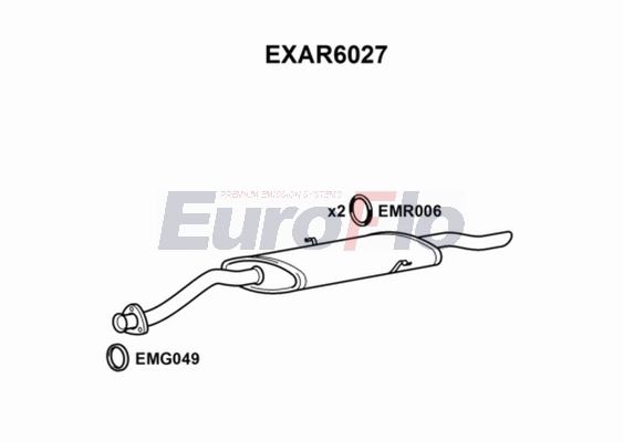 Глушитель выхлопных газов конечный EUROFLO EXAR6027