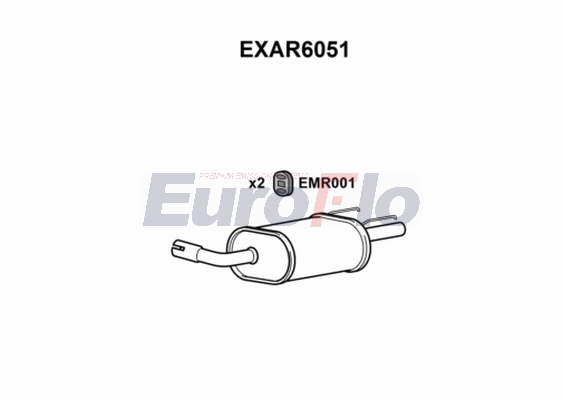 Глушитель выхлопных газов конечный EUROFLO EXAR6051