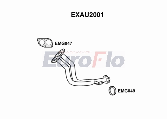 Труба выхлопного газа EUROFLO EXAU2001