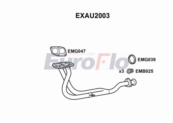 Труба выхлопного газа EUROFLO EXAU2003