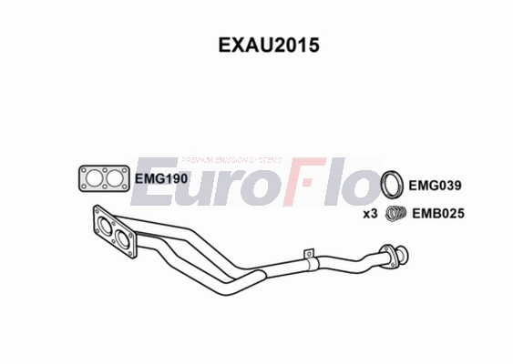 Труба выхлопного газа EUROFLO EXAU2015
