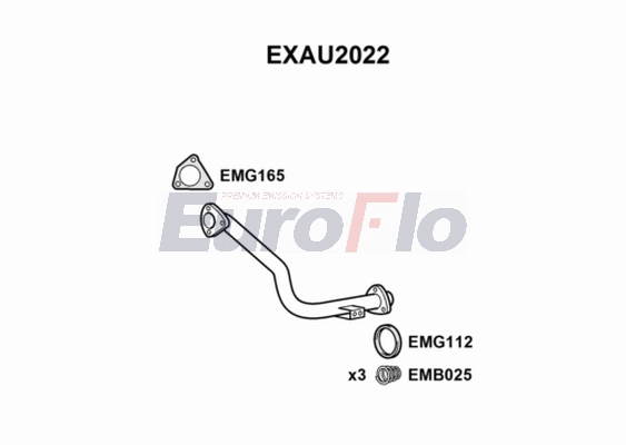 Труба выхлопного газа EUROFLO EXAU2022