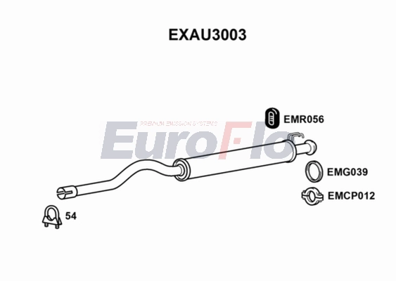 Средний глушитель выхлопных газов EUROFLO EXAU3003