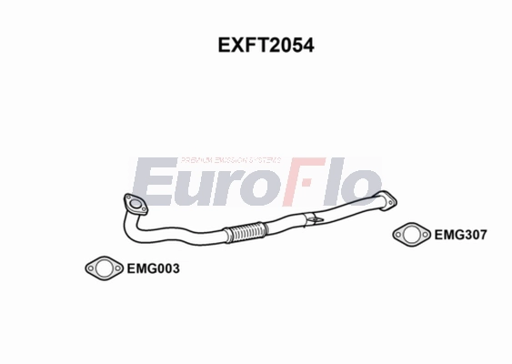 Труба выхлопного газа EUROFLO EXFT2054