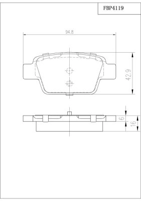 Комплект тормозных колодок дисковый тормоз FI.BA FBP4119