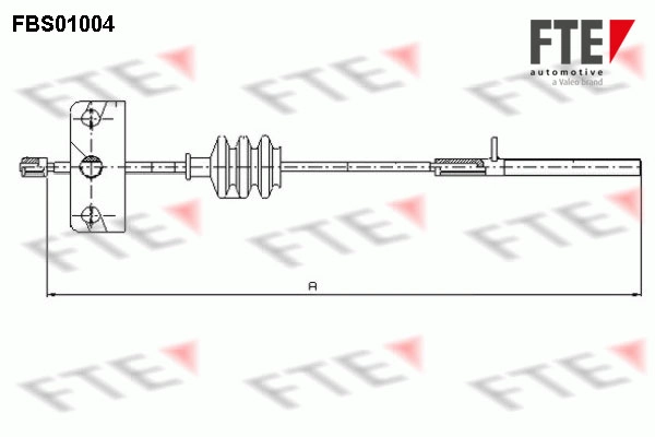 Тросик cтояночный тормоз FTE FBS01004