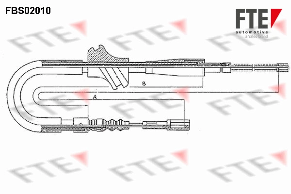 Тросик cтояночный тормоз FTE FBS02010