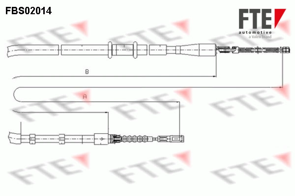 Тросик cтояночный тормоз FTE FBS02014