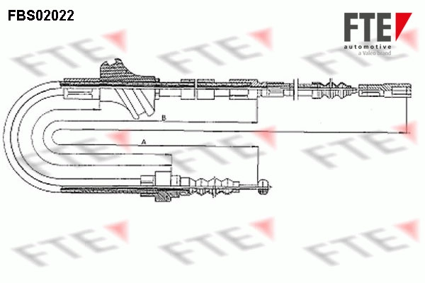 Тросик cтояночный тормоз FTE FBS02022