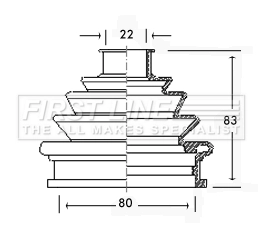 Комплект пыльника приводной вал FIRST LINE FCB2239