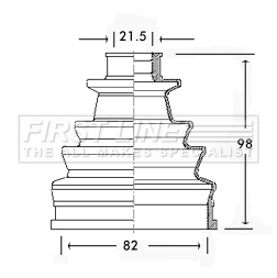 Комплект пыльника приводной вал FIRST LINE FCB2257