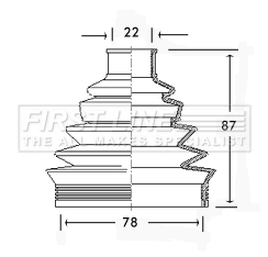 Комплект пыльника приводной вал FIRST LINE FCB2285