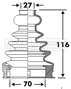 Комплект пыльника приводной вал trilobe FIRST LINE FCB6113
