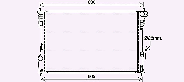 Радиатор охлаждение двигателя AVA QUALITY COOLING FD2627