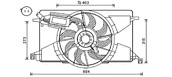 Вентилятор охлаждение двигателя AVA QUALITY COOLING FD7565