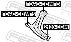 Подвеска рычаг независимой подвески колеса FEBEST FDAB-CBWFB