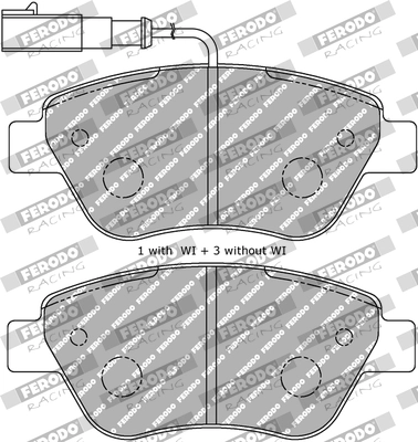 Комплект тормозных колодок дисковый тормоз ds performance FERODO RACING FDS1466