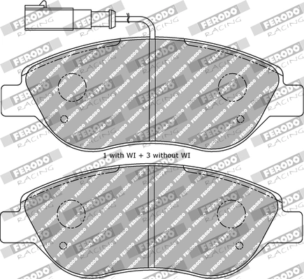 Комплект тормозных колодок дисковый тормоз ds performance FERODO RACING FDS1468