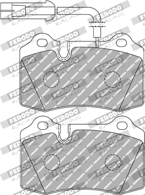 Комплект тормозных колодок дисковый тормоз ds performance FERODO RACING FDS721