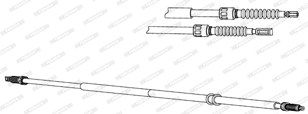 Тросик cтояночный тормоз FERODO FHB432634