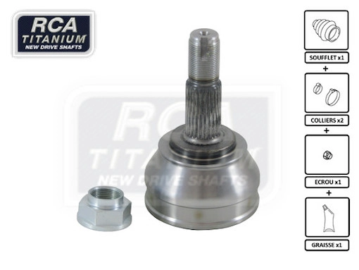 Шарнирный комплект приводной вал new cv joint RCA FRANCE FI31C