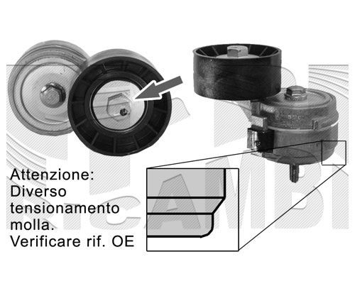 Натяжитель ремня клиновой зубча KM INTERNATIONAL FI6610