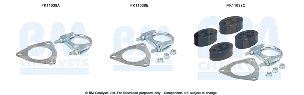 Монтажный комплект сажевый / частичный фильтр BM CATALYSTS FK11038