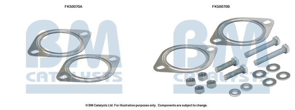 Монтажный комплект труба выхлопного газа BM CATALYSTS FK50070