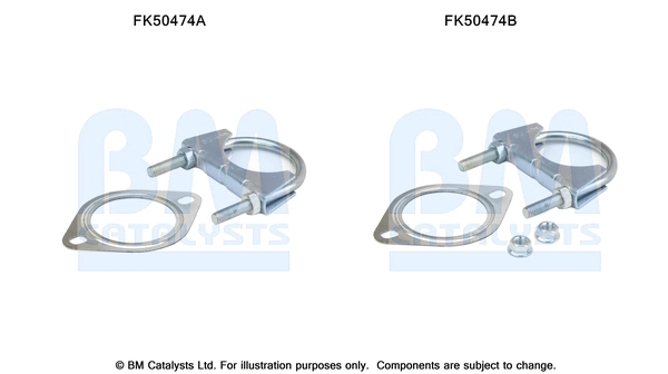 Монтажный комплект труба выхлопного газа BM CATALYSTS FK50474
