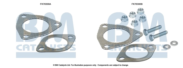 Монтажный комплект труба выхлопного газа BM CATALYSTS FK70300