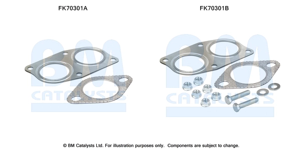 Монтажный комплект труба выхлопного газа BM CATALYSTS FK70301
