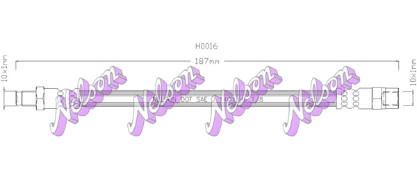 Тормозной шланг KAWE H0016