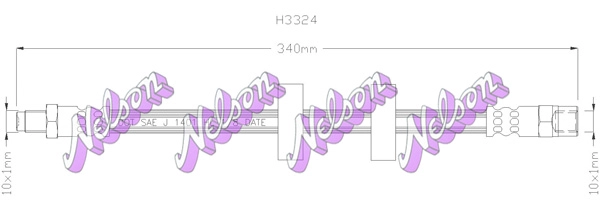 Тормозной шланг KAWE H3324