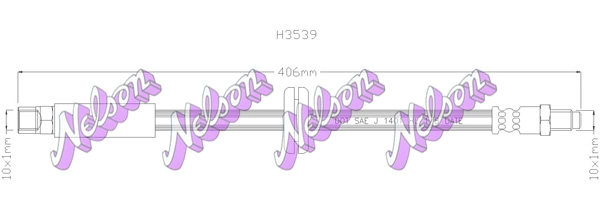 Тормозной шланг KAWE H3539